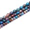 Natural Gemstone Beads for Jewelry Making,8mm Blue Imperial Jasper Polished Round Smooth Stone Boho Beads,Genuine Real Stone Beads for Bracelet Necklace 15 Inch(Blue Imperial Jasper,8mm)